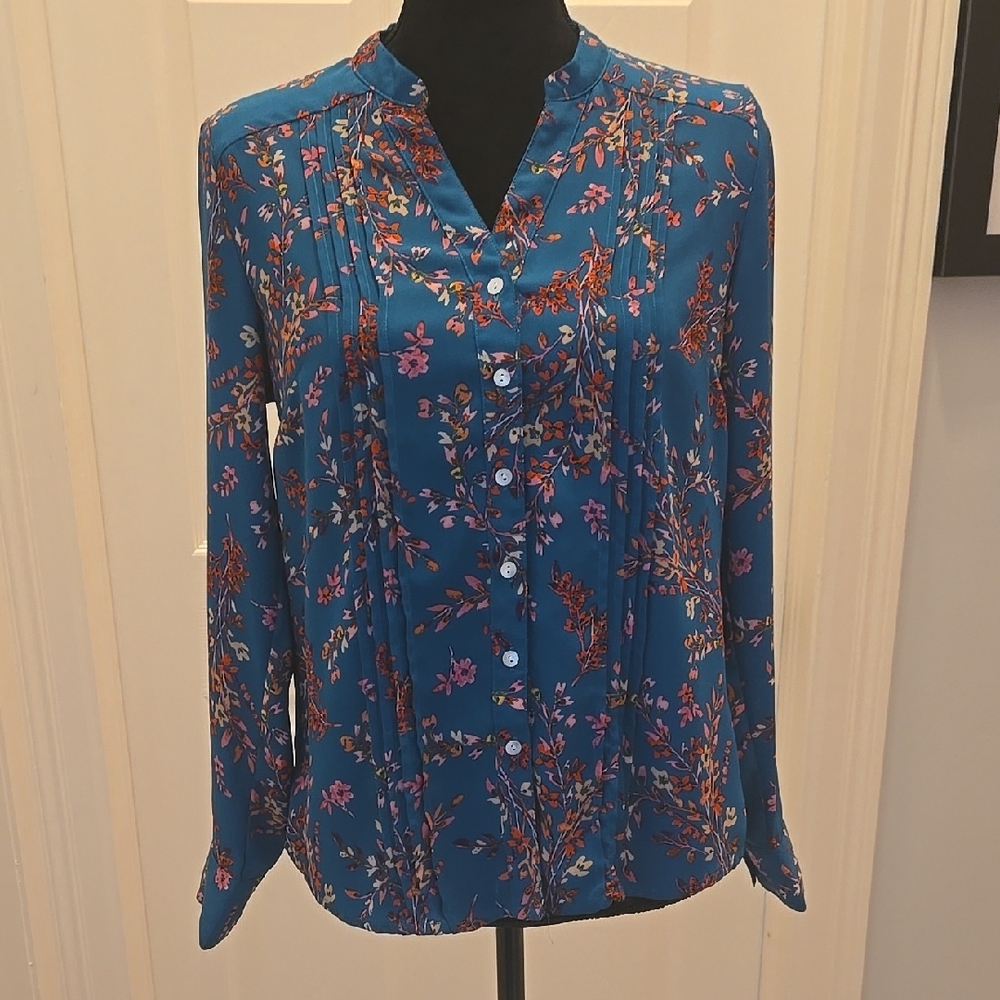 Floral Blue Women's Top